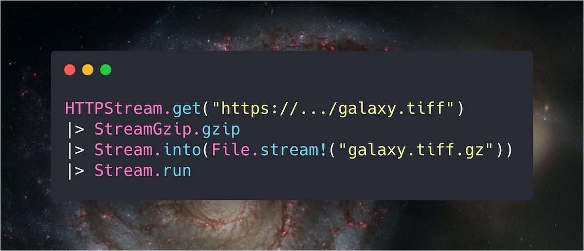 HTTP Streams process on to responses Elixir large the fly